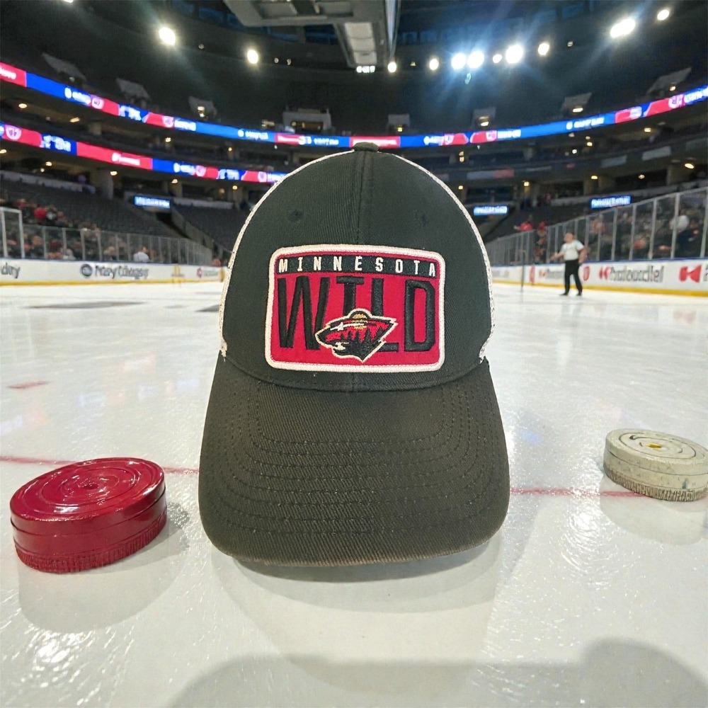 Fan Favorite Minnesota Wild NHL Trucker Hat Green White Snapback Mesh Cap - Picture 9 of 9